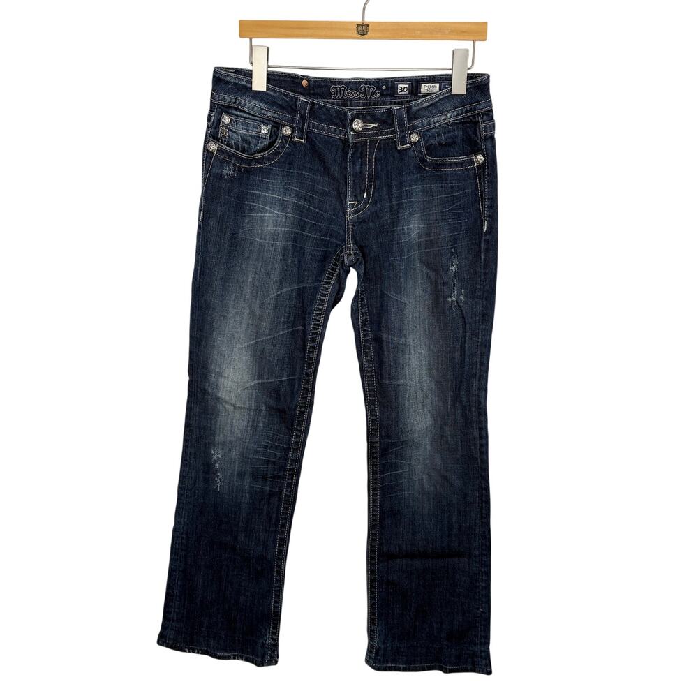 Miss Me Bling Pocket Low Rise Boot Cut Jeans - Women's Size 30